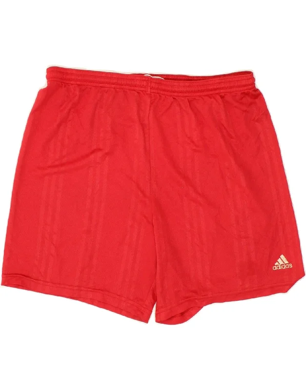ADIDAS Mens Sport Shorts Large Red Polyester