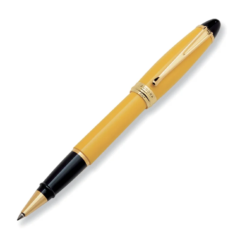 Aurora Ipsilon Resin Yellow Rollerball Pen