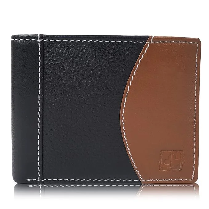 CIMONI® Premium Genuine Leather Wallet for Men Travel Casual Wallet with RFID Blocking 3 Card Sots, 2 Secret Compartments, 1 Coin Window (Color - Black & Brown) CIMONI® Premium Genuine Leather Wallet for Men Travel Casual Wallet with RFID Blocking 3 Card Sots, 2 Secret Compartments, 1 Coin Window (Color - Black & Brown)