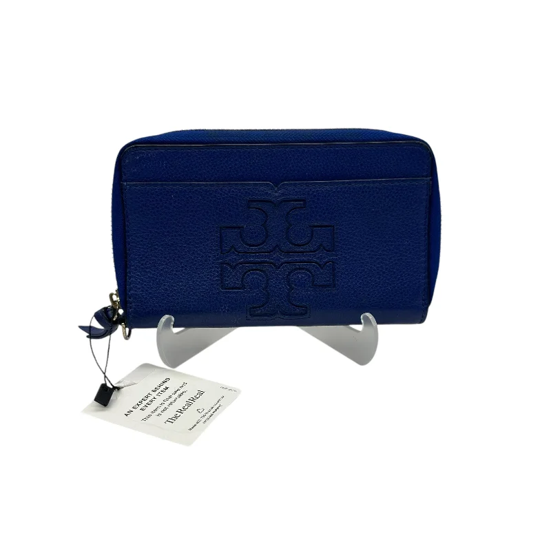 Wallet Designer By Tory Burch In Blue, Size:Medium