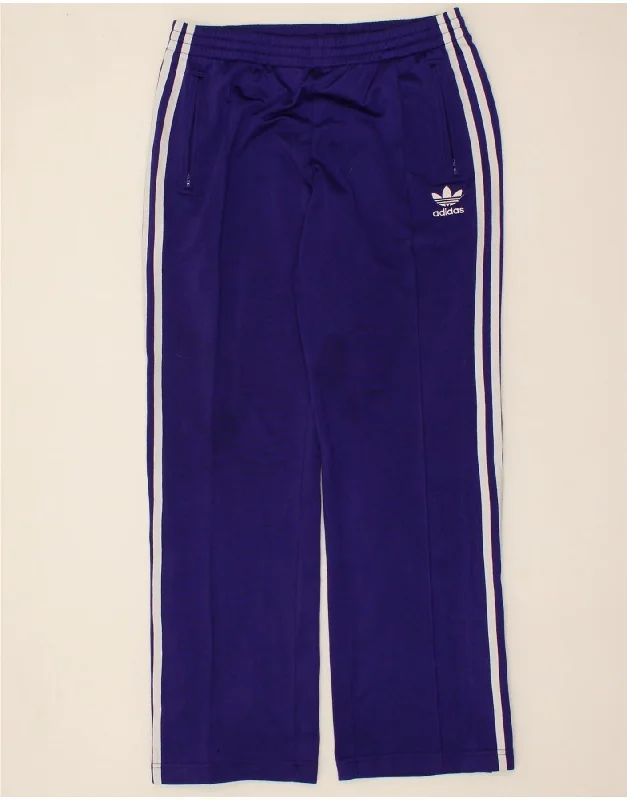 ADIDAS Womens Tracksuit Trousers EU 38 Medium  Blue Polyester