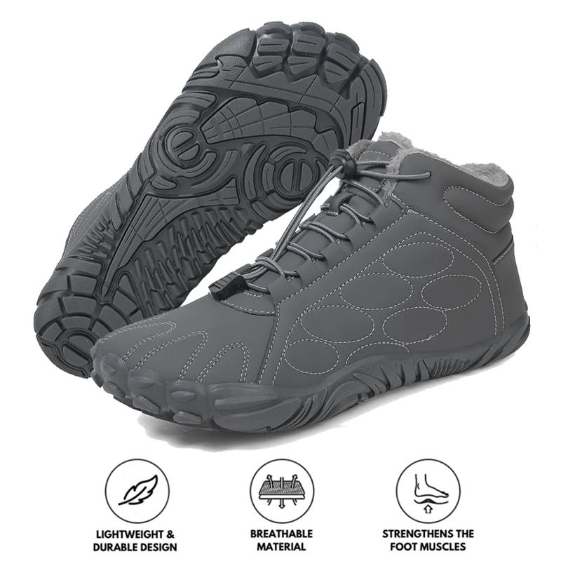 Winter Outdoor Warm Wear-Resistant Mid-Calf Mountaineering Snow Boots Non-slip & Waterproof Winter Barefoot Shoe (Unisex) Winter Outdoor Warm Wear-Resistant Mid-Calf Mountaineering Snow Boots Non-slip & Waterproof Winter Barefoot Shoe (Unisex)