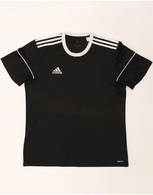 ADIDAS Mens Aeroready T-Shirt Top Large Black Polyester
