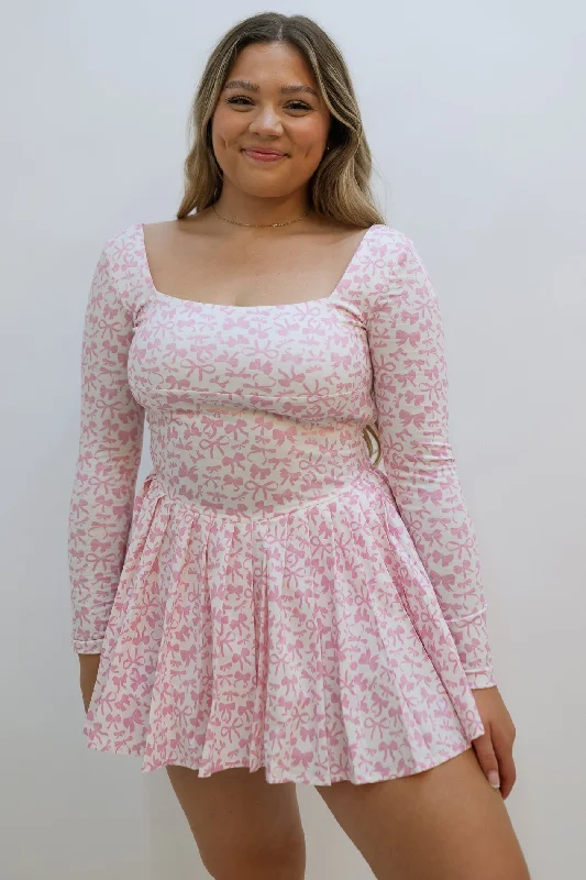 Alice Pink Bow Romper