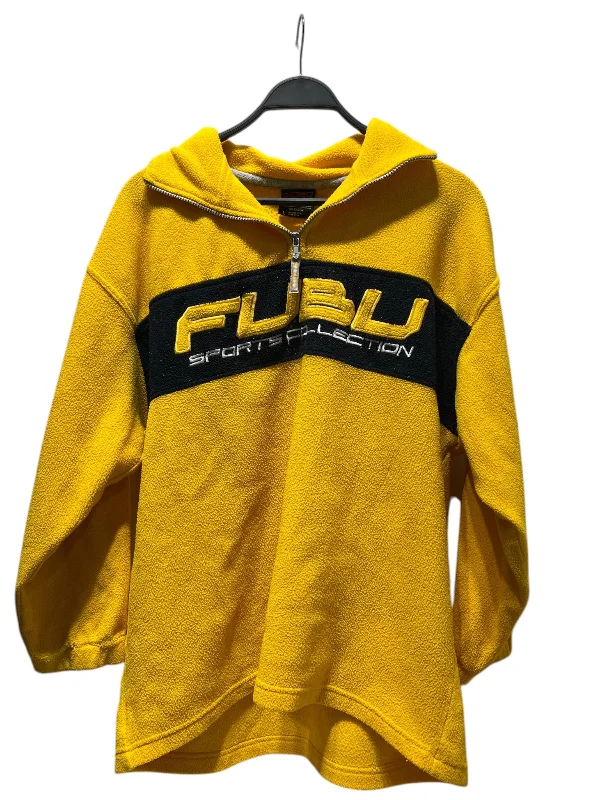 FUBU/Zip Up Hoodie/L/Cotton/YEL/