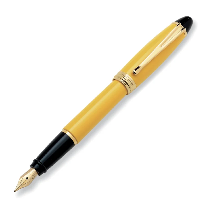 Aurora Ipsilon Resin Yellow Fountain Pen