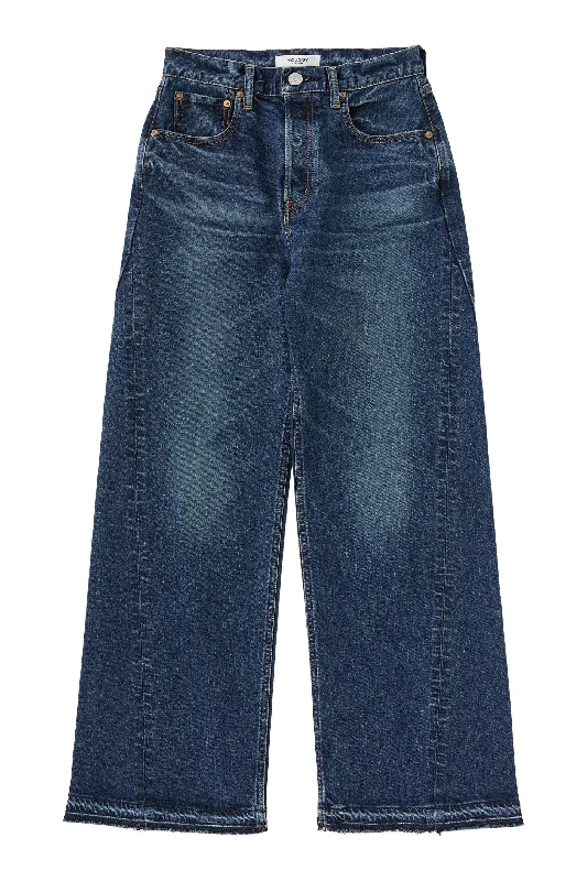 Moussy Denim Espanola Wide Jeans in Blue