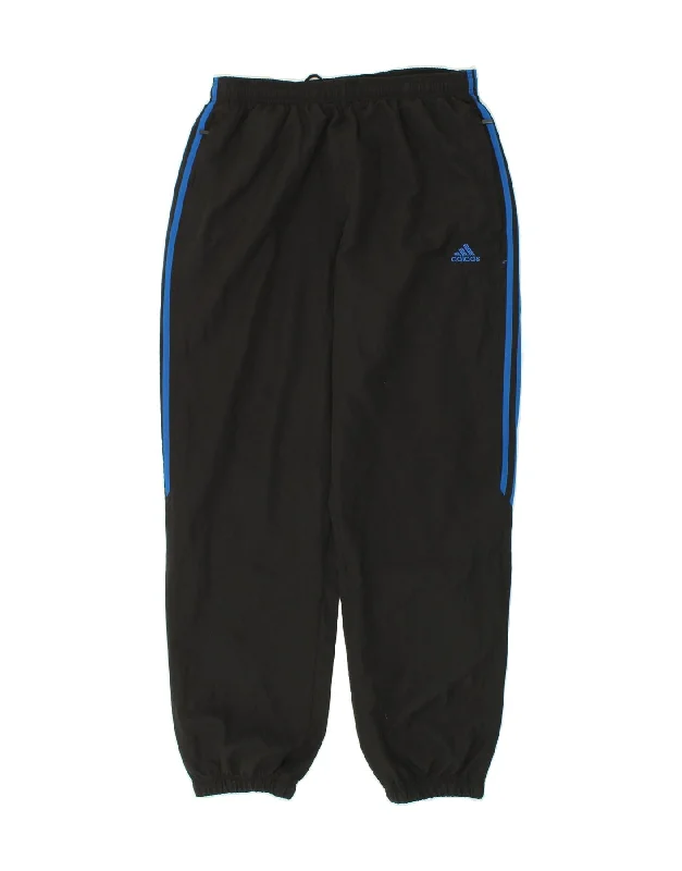 ADIDAS Mens Tracksuit Trousers Joggers Large Black Polyester