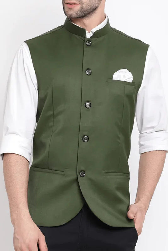 Men Olive Green Nehru Jacket Solid for Men Modi Jacket for Men Plain Nehru Jacket Formal Nehru Jacket Nehru Jacket for Wedding for Men Men Olive Green Nehru Jacket Solid for Men Modi Jacket for Men Plain Nehru Jacket Formal Nehru Jacket Nehru Jacket for Wedding for Men