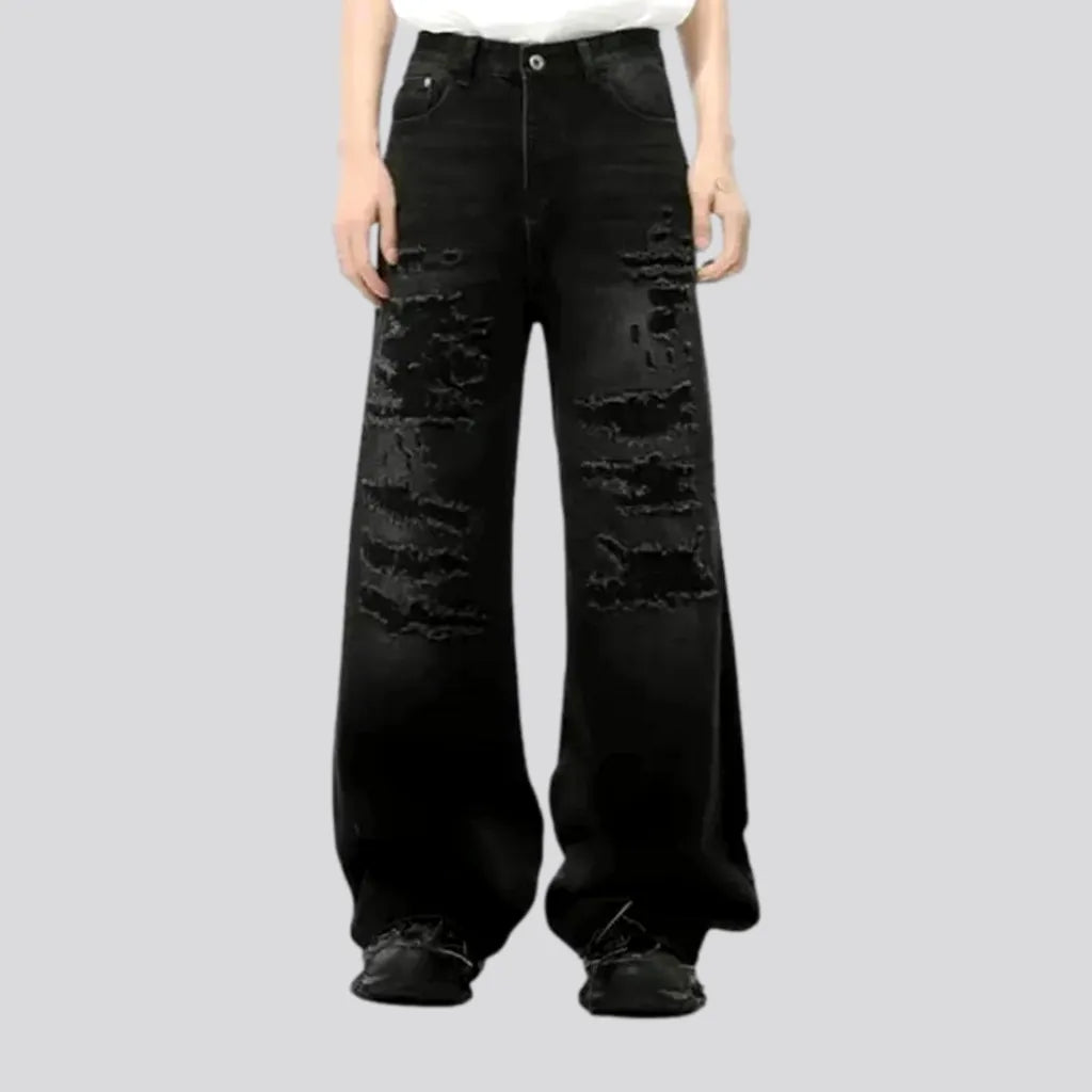 Mid rise fashionable men's jeans