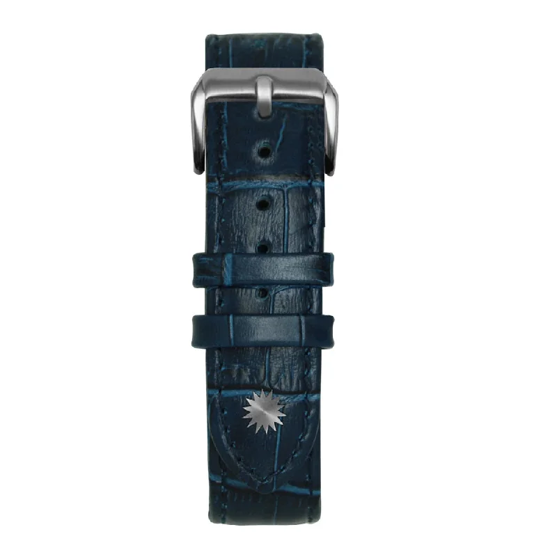 Blue bamboo leather