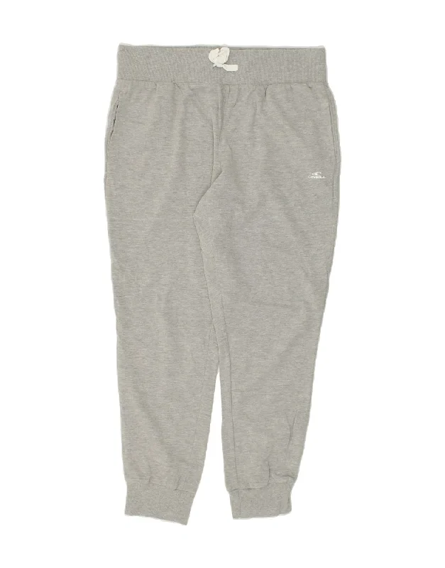 O'NEILL Mens Tracksuit Trousers Joggers Large Grey Cotton