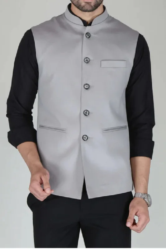 Men's Nehru Half Grey Wedding Jacket Men Modi Jacket Men Formal Traditional Wear Jacket Man Men's Nehru Half Grey Wedding Jacket Men Modi Jacket Men Formal Traditional Wear Jacket Man