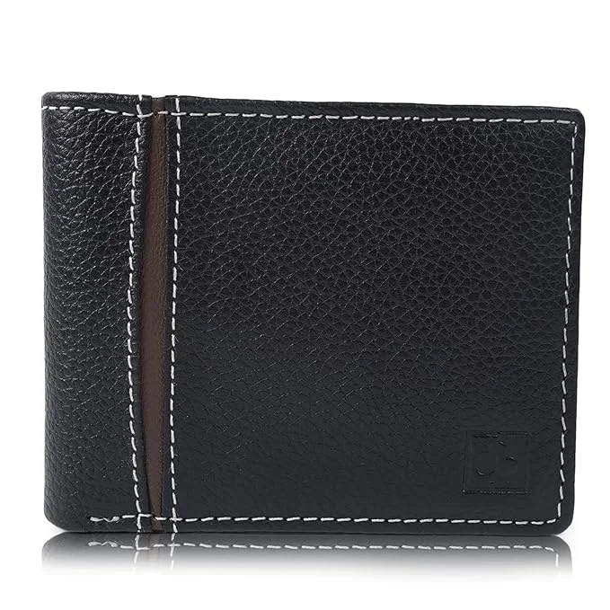 CIMONI® Premium Genuine Leather Wallet for Men Travel Casual Wallet with RFID Blocking 6 Card Sots, 2 Secret Compartments, Currency Compartments (Color - Black) CIMONI® Premium Genuine Leather Wallet for Men Travel Casual Wallet with RFID Blocking 6 Card Sots, 2 Secret Compartments, Currency Compartments (Color - Black)