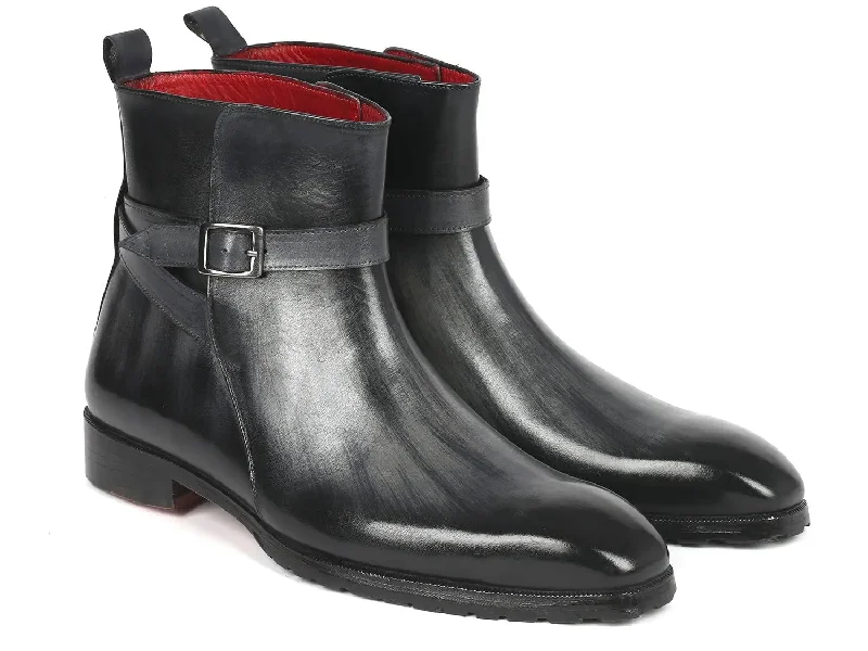 Paul Parkman Men's Jodhpur Boots in Gray Patina