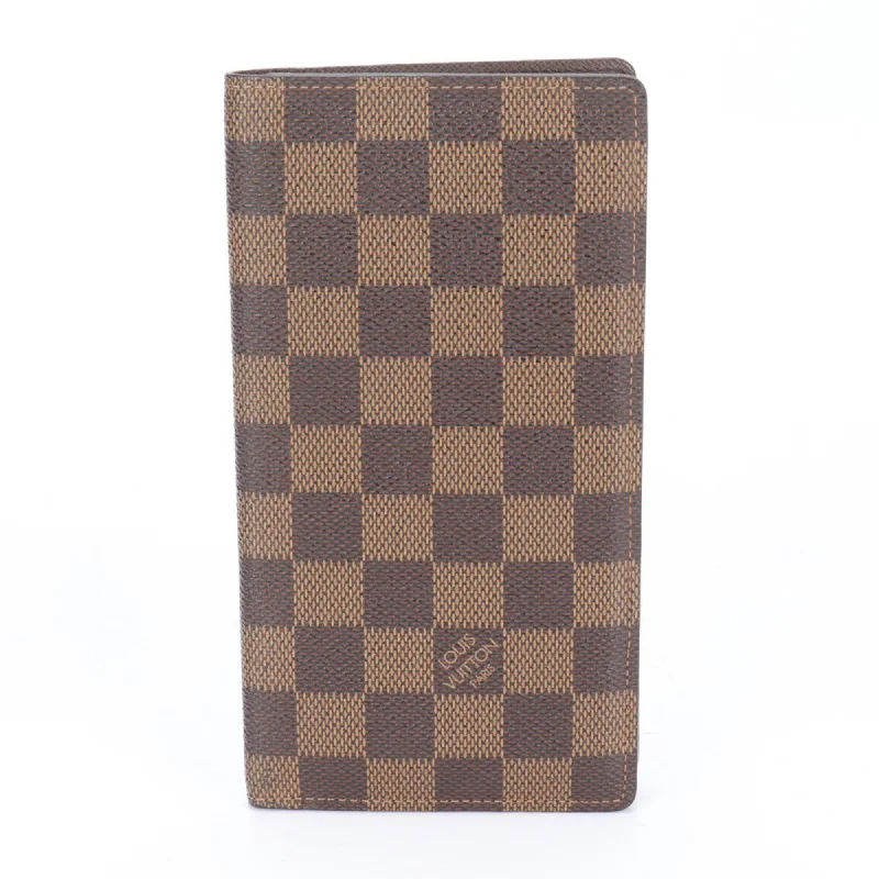Louis Vuitton Damier Leather Coated Canvas Long Wallet (Bi-Fold) (Pre-Owned)