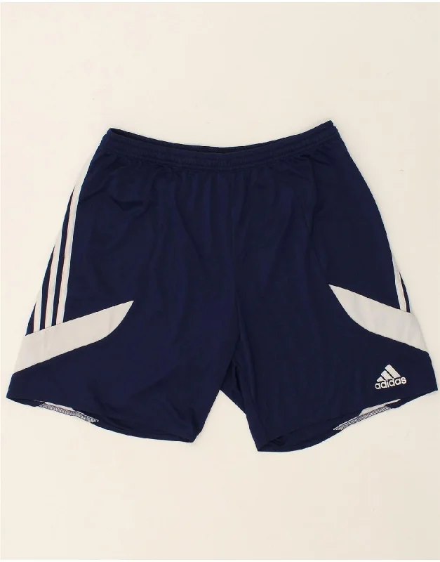 ADIDAS Mens Climalite Graphic Sport Shorts Large Blue Colourblock