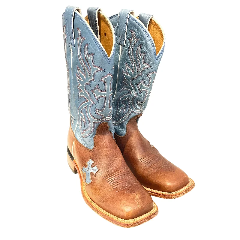 TONY LAMA/Cowboy Boots/US 8.5/Leather/BLU/