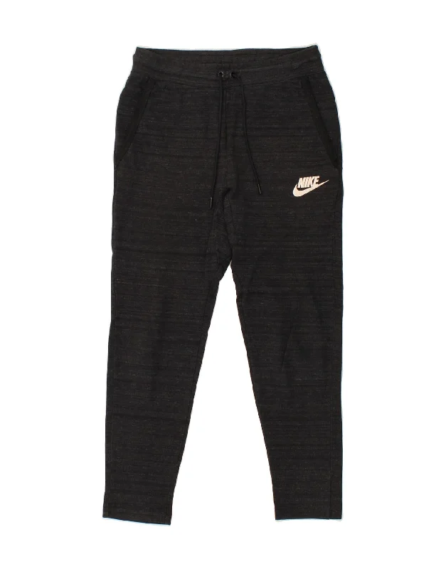 NIKE Mens Tracksuit Trousers Small Grey Flecked Cupro