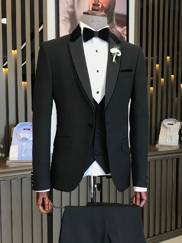 Black Slim-Fit Tuxedo 3-Piece