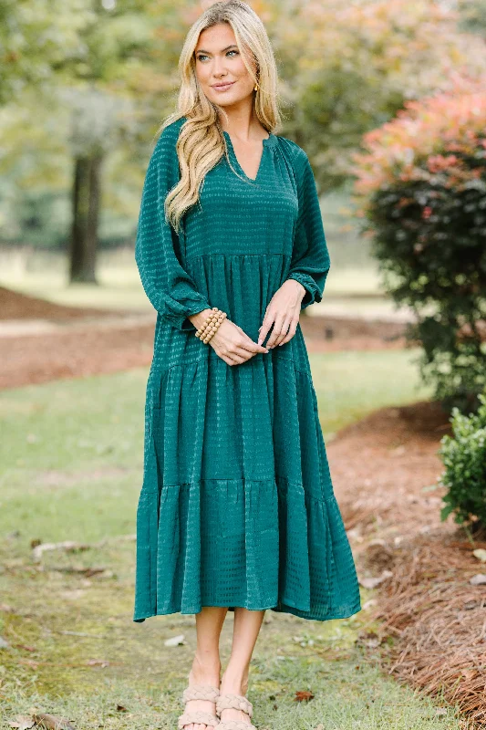 Take The Leap Hunter Green Dress