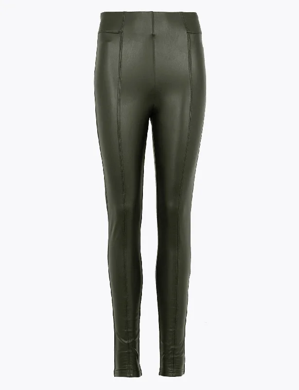 Faux Leather High Waisted Leggings
