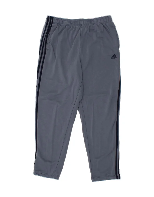 ADIDAS Mens Tracksuit Trousers XL Blue Cotton