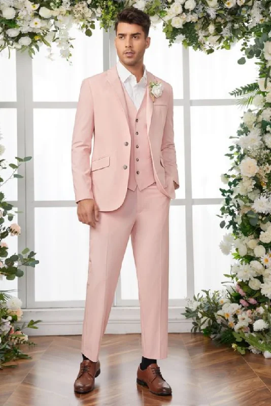 Men Peach Suit Three Piece Suit Formal Fashion Wedding Suit Slim Fit Suit Prom Wear Gift For Mens Men Peach Suit Three Piece Suit Formal Fashion Wedding Suit Slim Fit Suit Prom Wear Gift For Mens