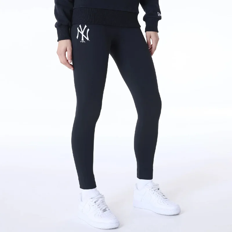 New York Yankees Womens MLB League Essential Black Leggings