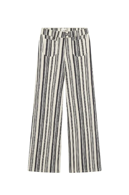 Le Slim Palazzo Modernist Pocket - Navy Stripe