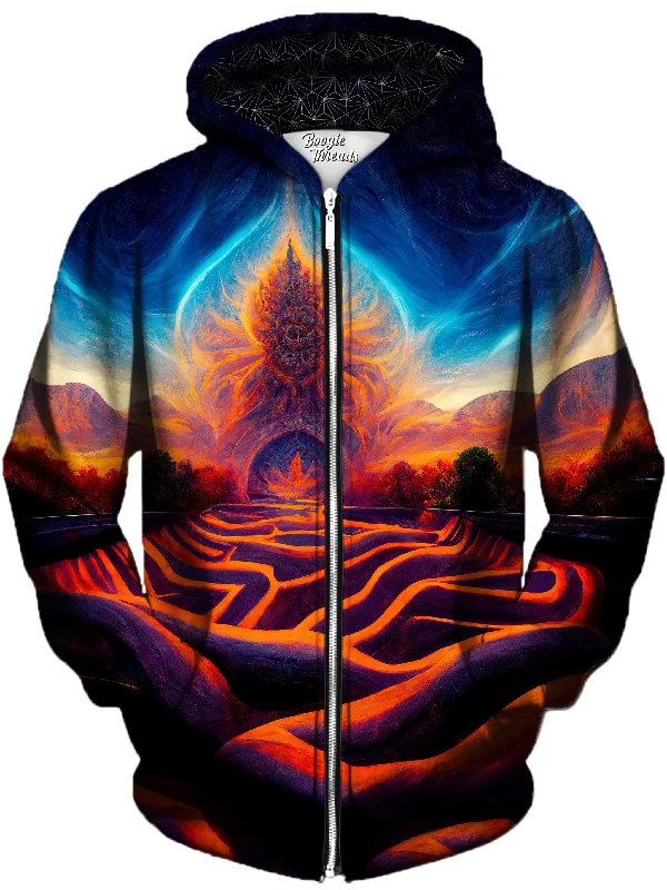 Ethereal Luxury Unisex Zip-Up Hoodie