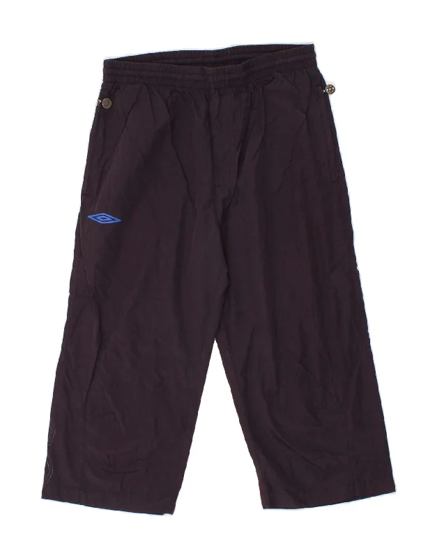 UMBRO Mens Capri Tracksuit Trousers Large Navy Blue Cotton