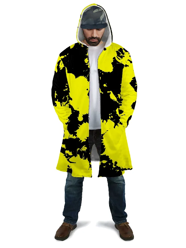 Yellow and Black Paint Splatter Cloak