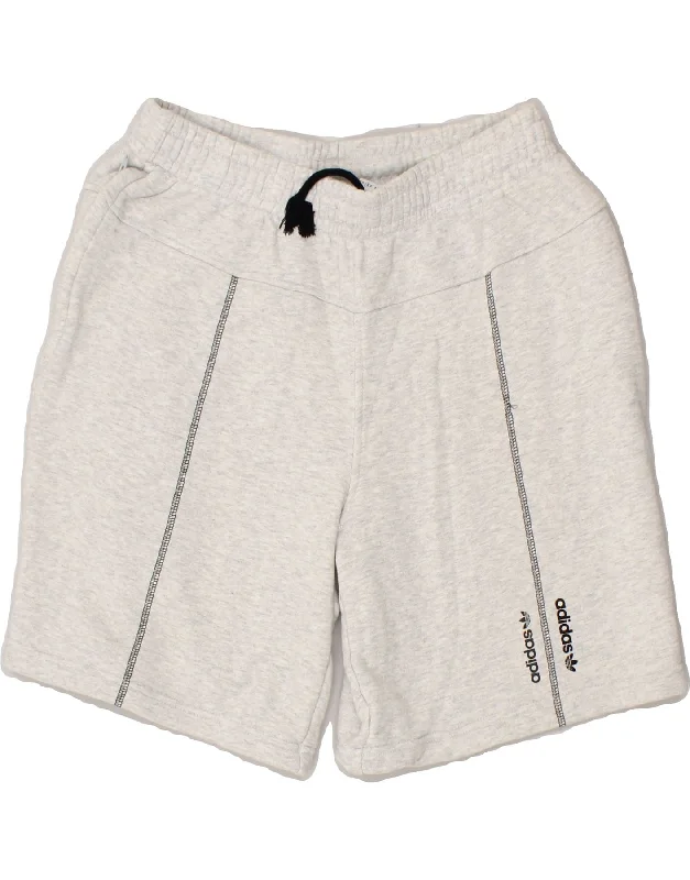 ADIDAS Mens Graphic Sport Shorts Medium Grey Cotton
