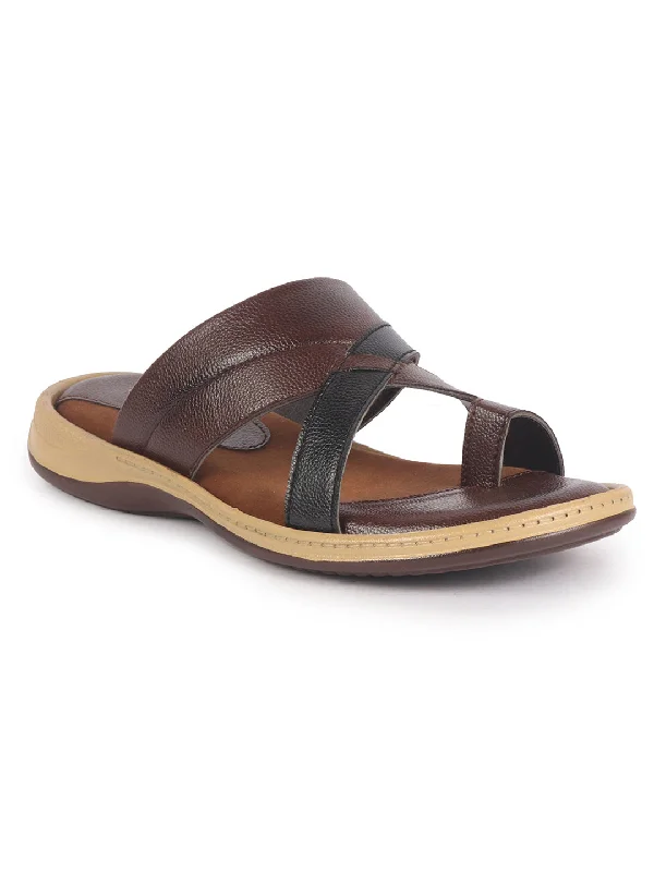Men Brown Toe Ring Broad Feet Criss Cross Design Summer Slip On Slippers|Dress Sandals Slip On|Anti Skid Sole Men Brown Toe Ring Broad Feet Criss Cross Design Summer Slip On Slippers|Dress Sandals Slip On|Anti Skid Sole