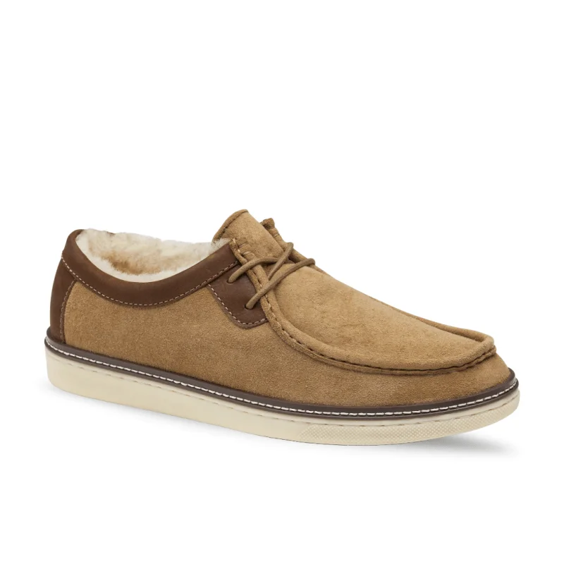 Johnston & Murphy Men's McGuffey Shearling Lace-Up - Chestnut