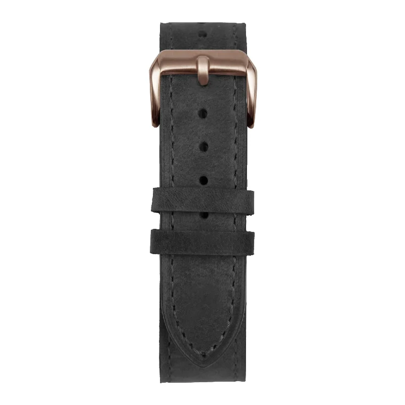 20' Grey Suede Leather Strap