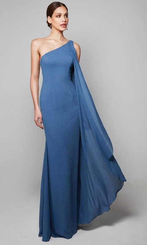 Alyce Paris 27603 - One Shoulder With Cape Long Dress