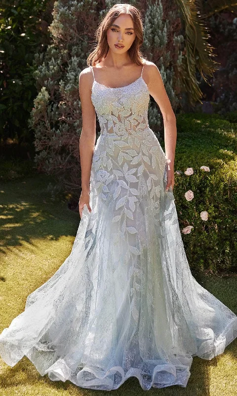 Andrea and Leo A1235 - Leaf Beaded Appliqued Evening Dress