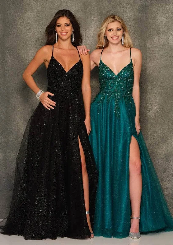 Dave & Johnny A10642 - Sleeveless Open Tie-Back Prom Gown